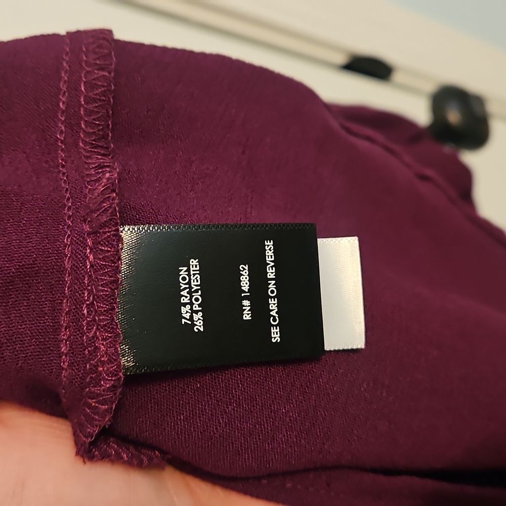 Torrid Purple Babydoll Crinkle Gauze Tie Front Blouse Size 1x 14-16 - Picture 6 of 7